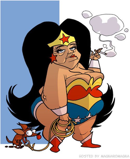 wonder woman caricatura