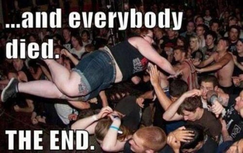 stage dive - epic fail