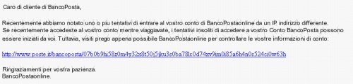 esempio truffa banco posta