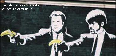 Il murales di Bansky cancellato