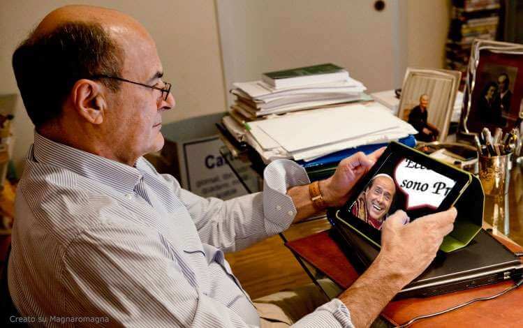 bersani guarda berlusconi