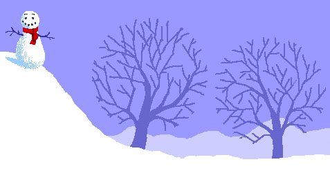 cartolina pupazzo di neve simpatica