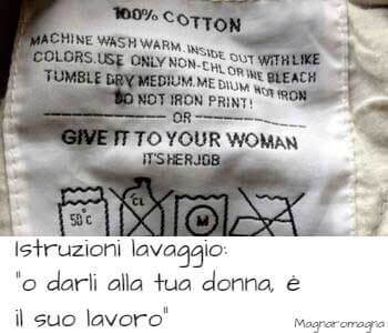 istruzioni lavaggio per l'uomo