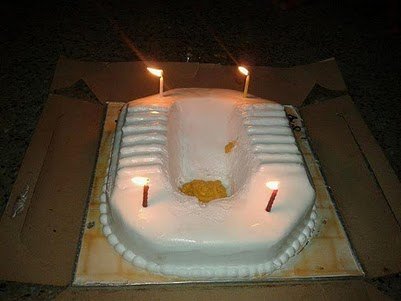 torta a forma di water