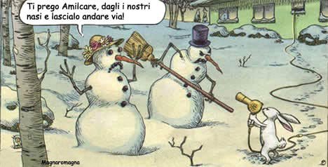 pupazzi di neve.. attenzione ai nasi di carote