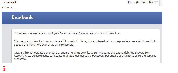 5 - Email recupero dati