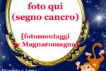 cancro, quadro astrale con foto personalizzato