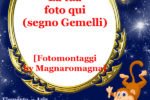 gemelli, quadro astrale personalizzato con foto
