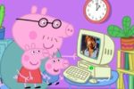 peppa pig e papà pig al computer
