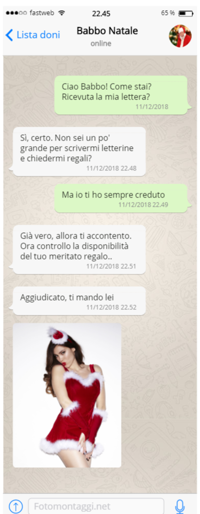 fake whatsapp natale